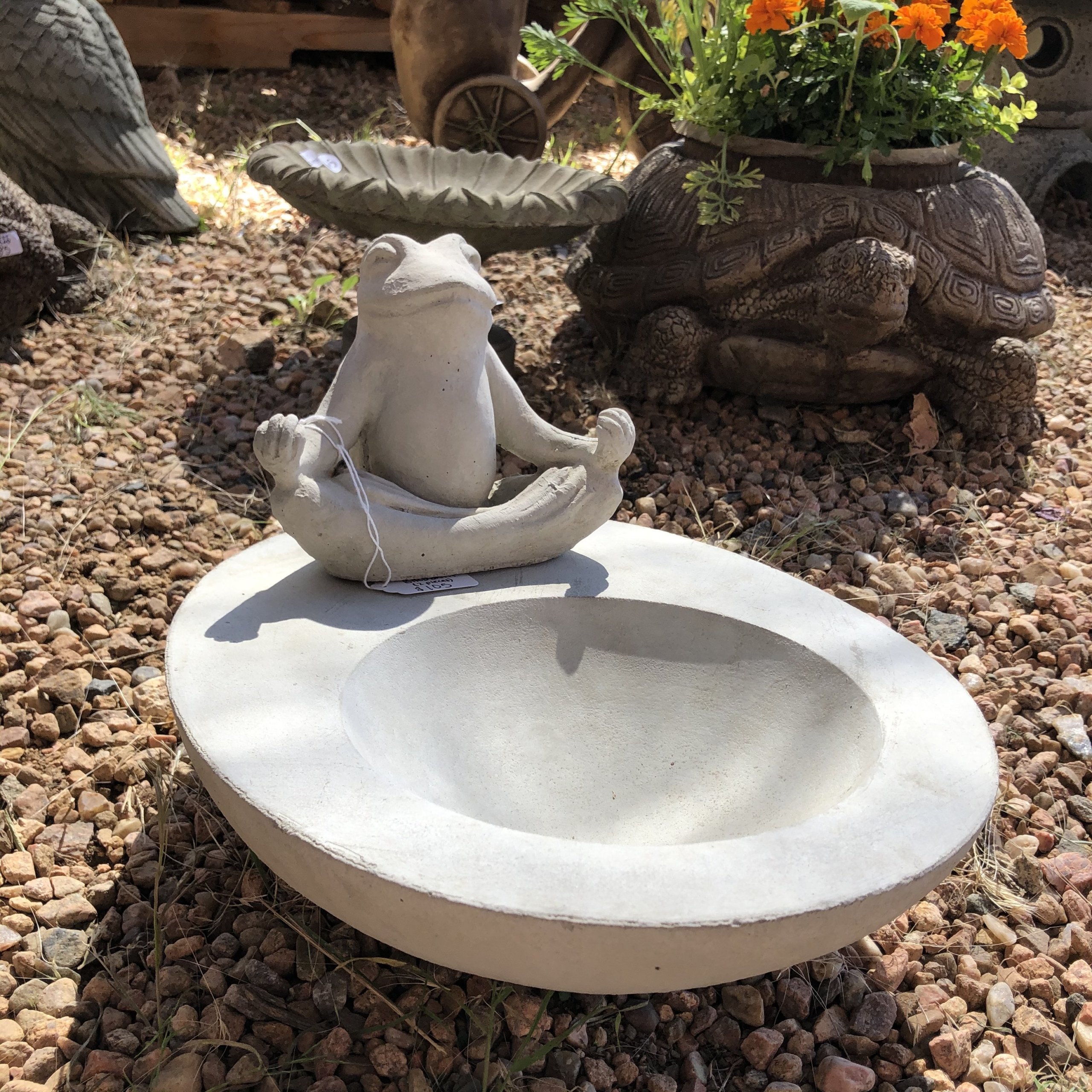 Campania Zen Element Birdbath - McCumber Fine Gardens