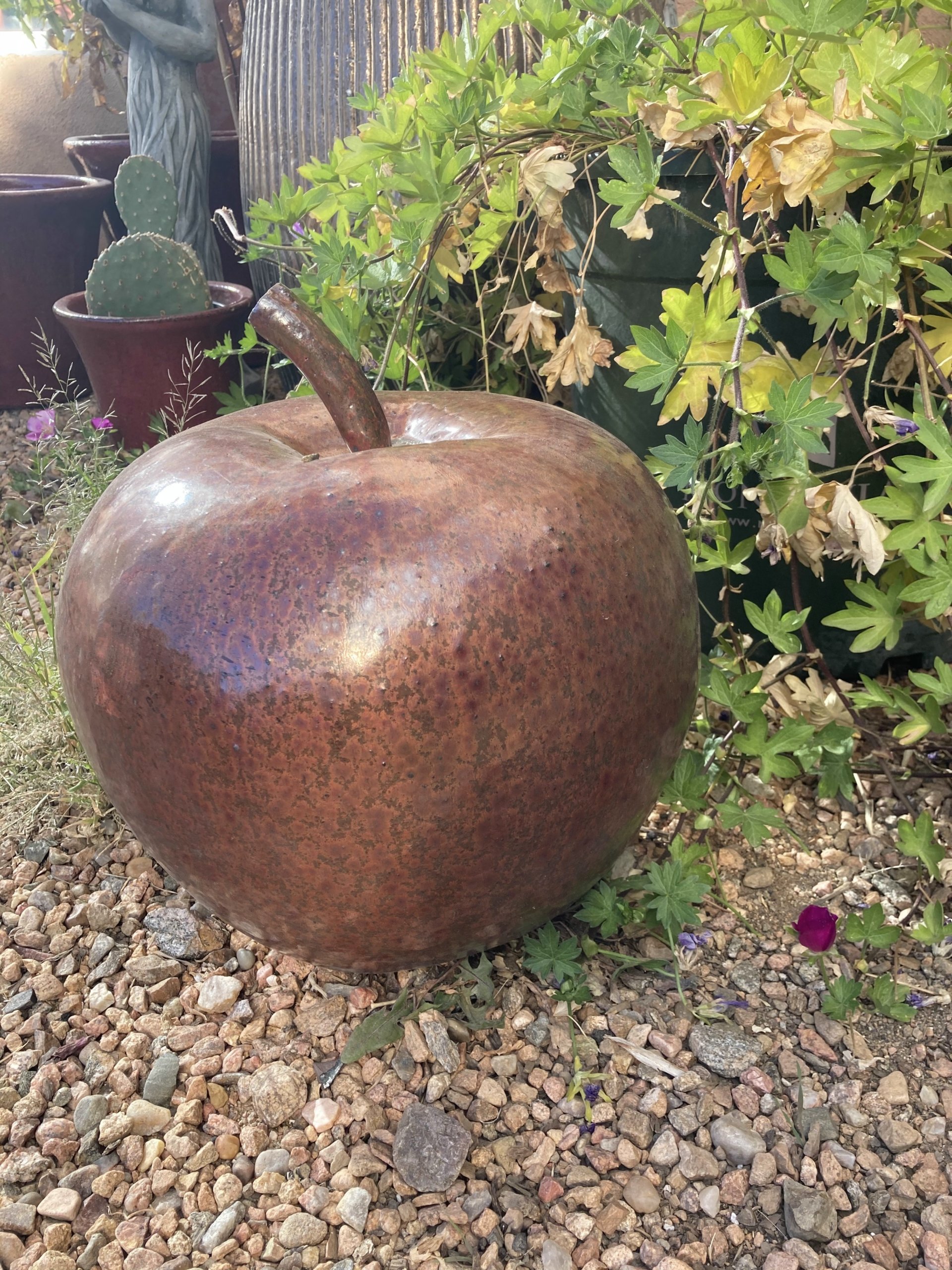 Glazed Apple Garden Ornament McCumber Fine Gardens