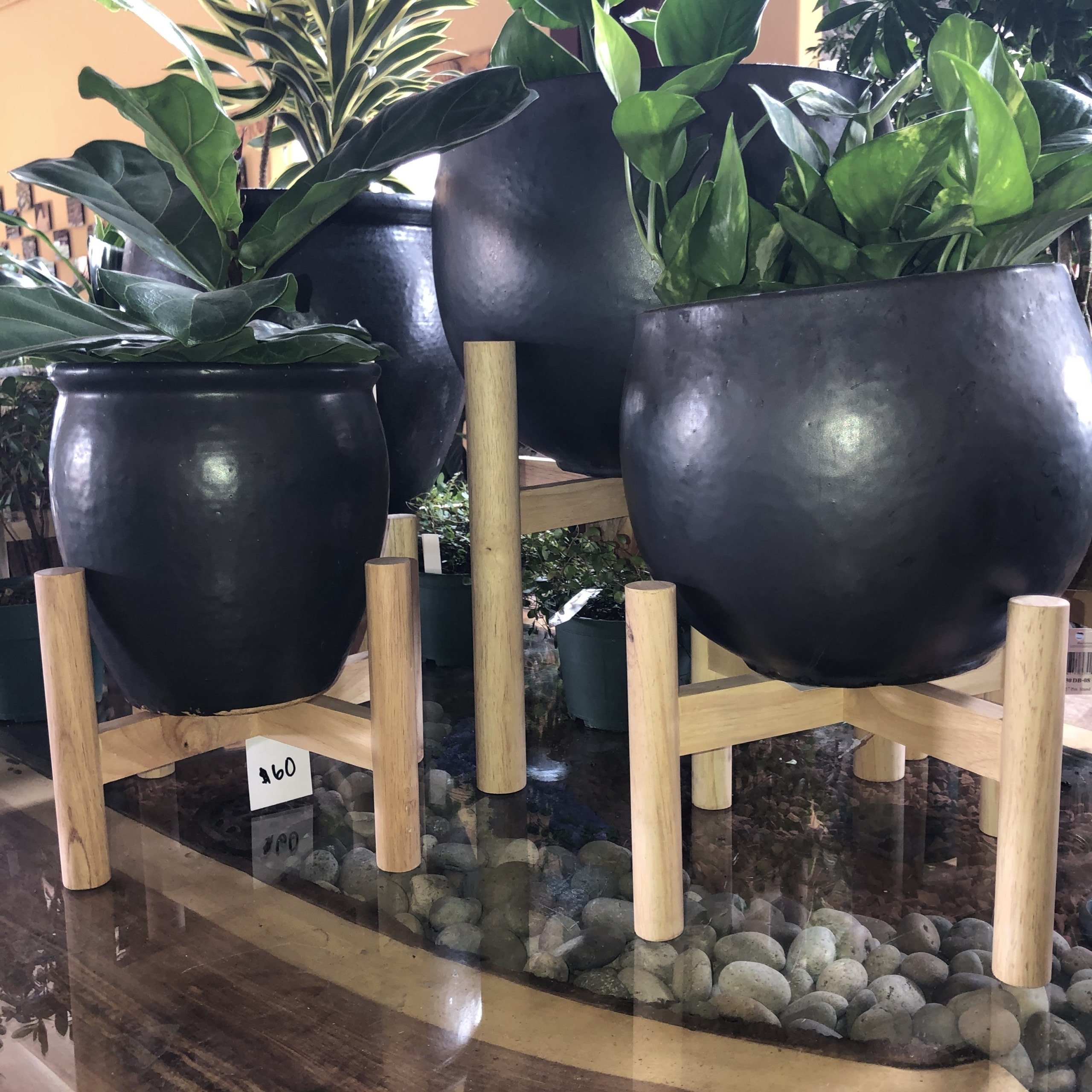 Wooden Pot Stand McCumber Fine Gardens