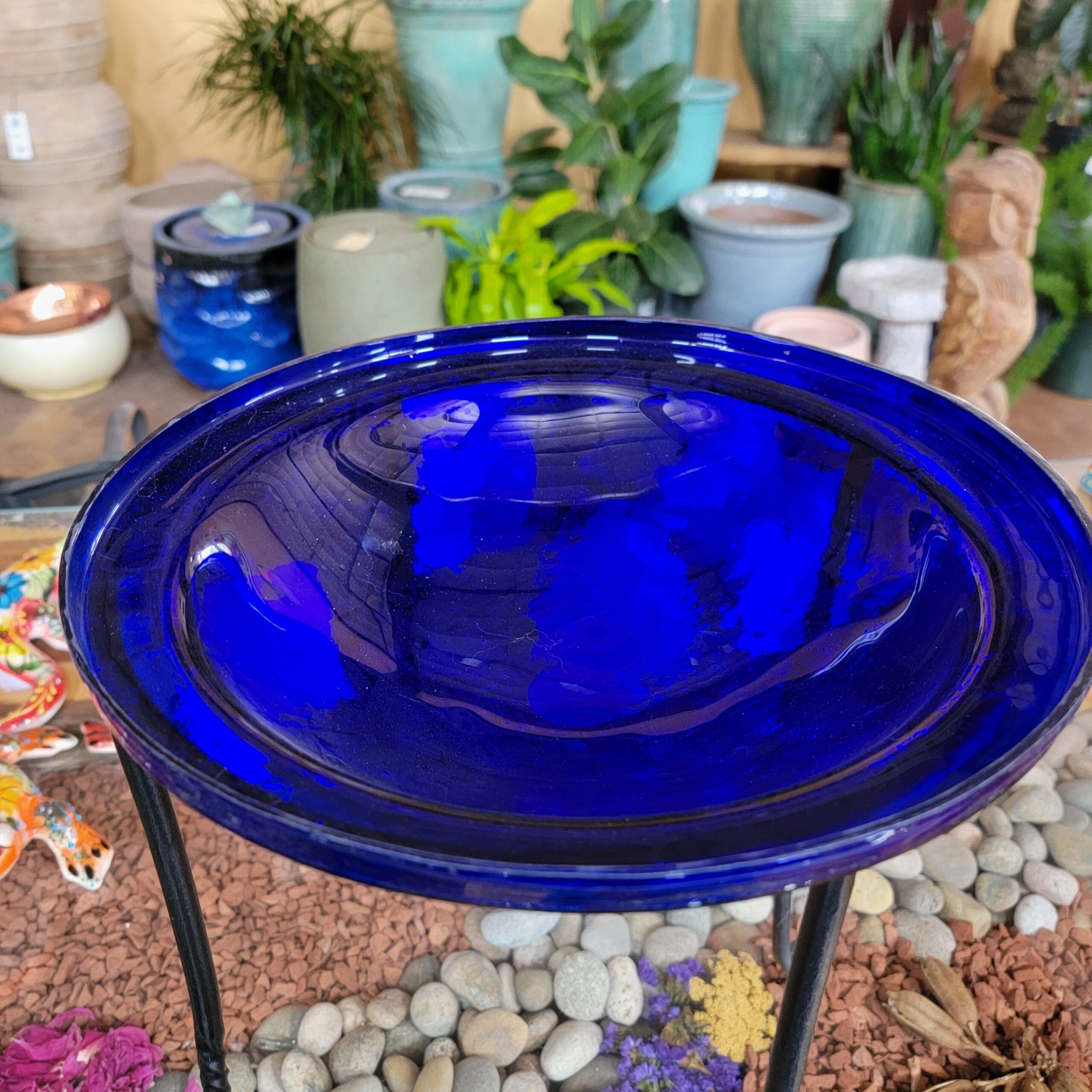 Crackle Glass Bowl - McCumber Fine Gardens