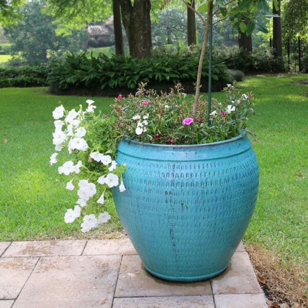 Anamese Elephant Planter - Aqua