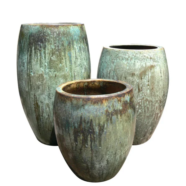 Anamese Tall Egg Planter Malachite - Image 2